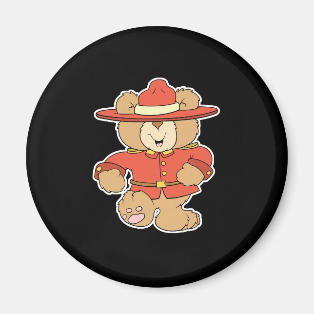 Kanadensisk Mountie Björn Magnet (Framsidan)