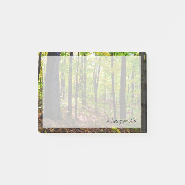 Kanadensisk natur| Vibrant skog Post-it Block (Framsida)