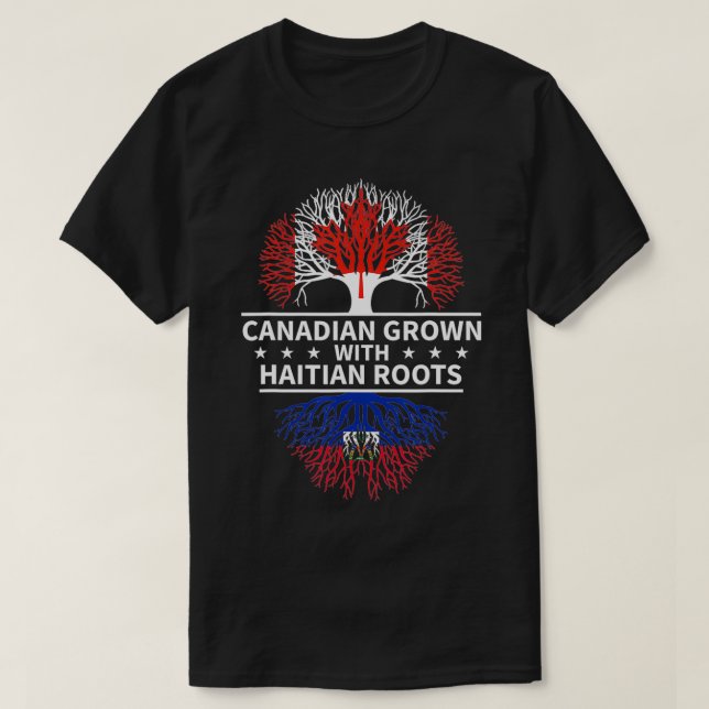 Kanadensisk odling med haitiska rötter Haiti T Shirt (Design framsida)