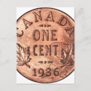 Kanadensisk penny vykort