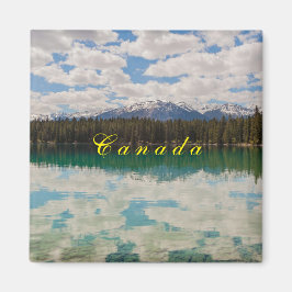 Kanadensisk reflektion över landskapet i vatten magnet