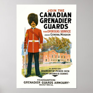 Kanadensisk rekrytering av Grenadier Guards Poster