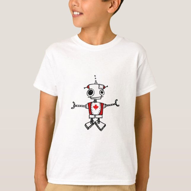 Kanadensisk robot t-shirt (Framsida)