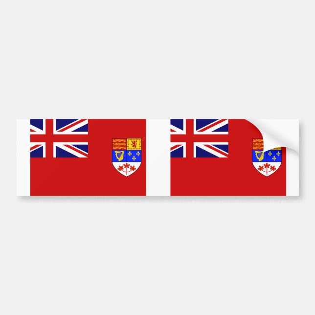 Kanadensisk röd Ensignflagga Bildekal (Framsidan)