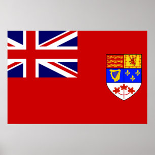 Kanadensisk röd Ensignflagga Poster
