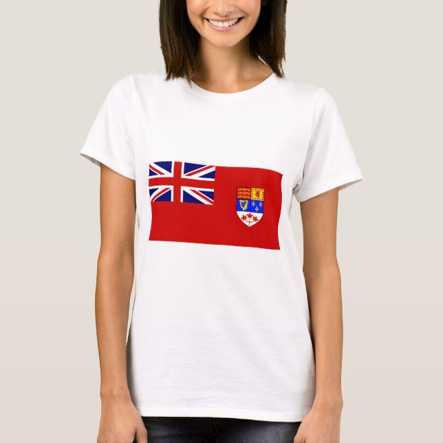 Kanadensisk röd Ensignflagga T Shirt (Framsida)