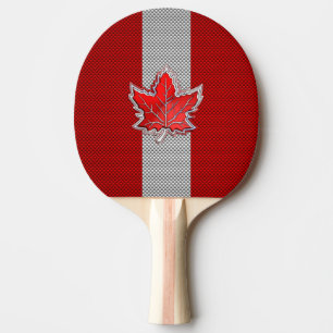 Kanadensisk röd lönnlöv på kolfiberstil pingisracket