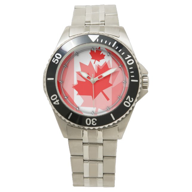 Kanadensisk rödaple Löv Stil CANADA Armbandsur (Framsida)