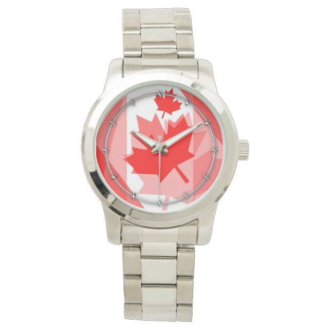 Kanadensisk rödaple Löv Stil CANADA Armbandsur (Framsida)