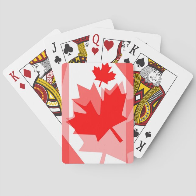 Kanadensisk rödaple Löv Stil CANADA Casinokort (Baksidan)