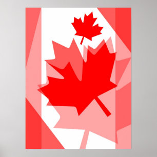 Kanadensisk rödaple Löv Stil CANADA Poster