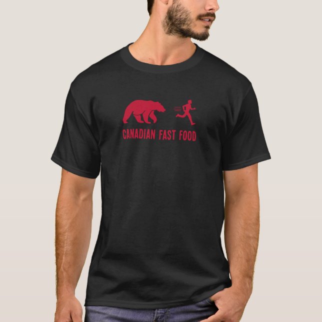 Kanadensisk snabbmat rolig vintage t shirt (Framsida)