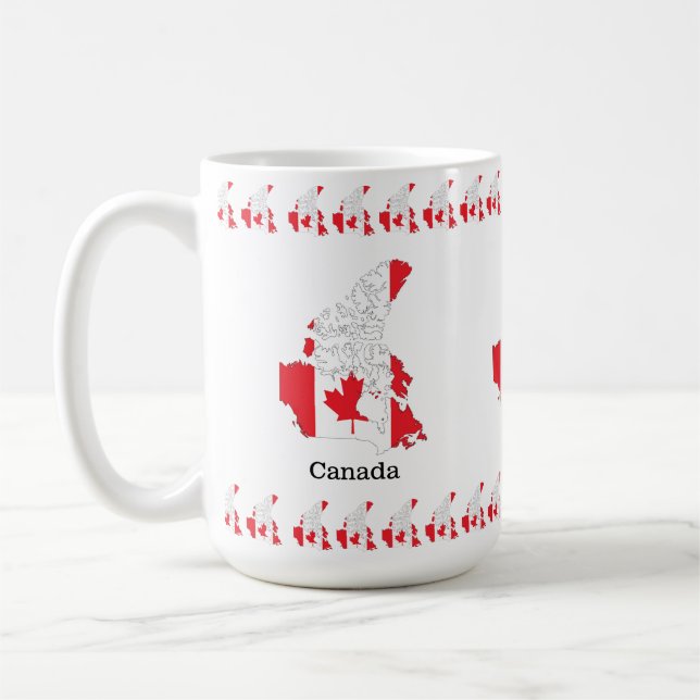 Kanadensisk stolthetsflagga inom kartan kaffemugg (Vänster)