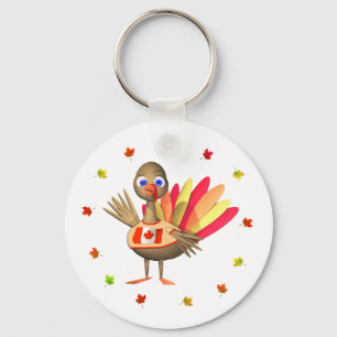 Kanadensisk Thanksgiving Baby Turkiet Nyckelring