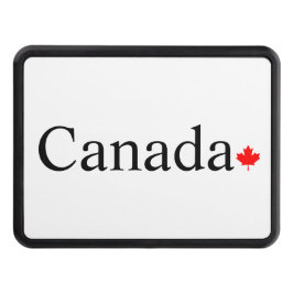 Kanadensisk typografi med rött par löv vitt dragkroksskydd