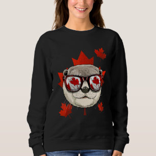 Kanadensisk utter lönn träd blad Kanada Flagga hav T Shirt