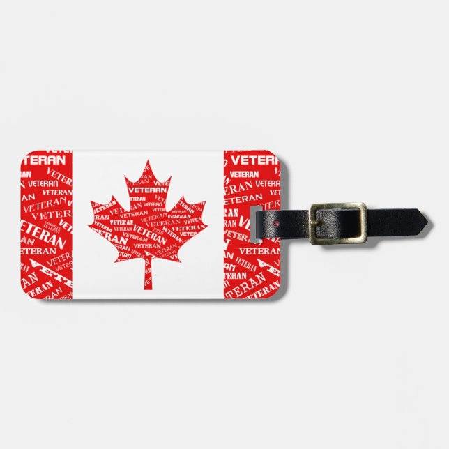 Kanadensisk veteranbagagemärkre bagagebricka (Horisontell Framsida)