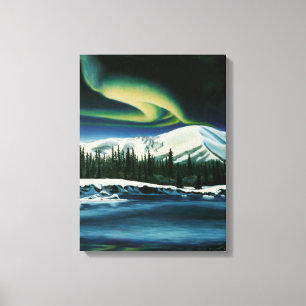 Kanadensisk Yukon Ligcape Painting-arbetsyta Canvastryck