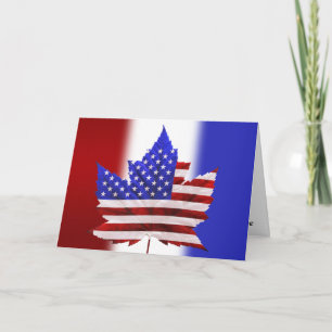 Kanadensiska amerikanska Flagga-kort för kanadensi Kort
