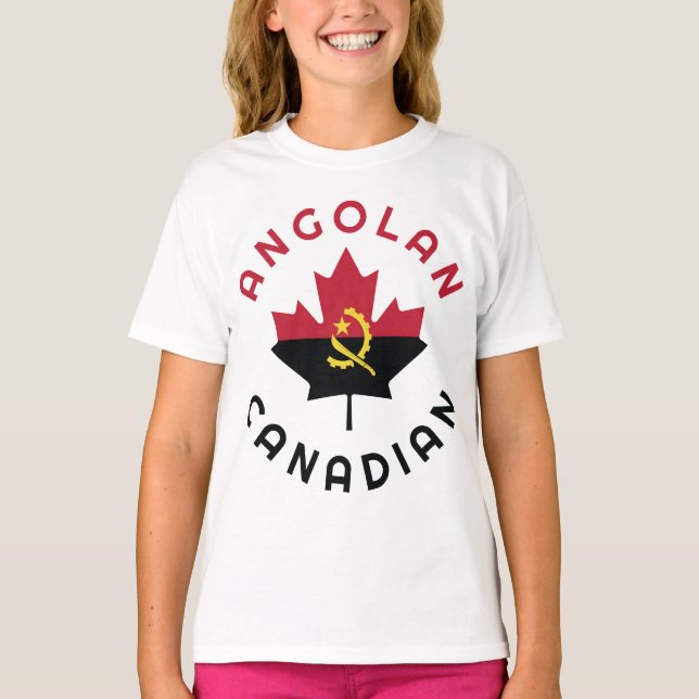 Kanadensiska angolanska rötter t shirt (Framsida)