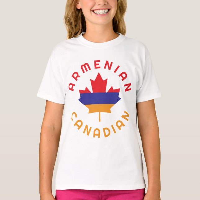 Kanadensiska armeniska rötter t shirt (Framsida)