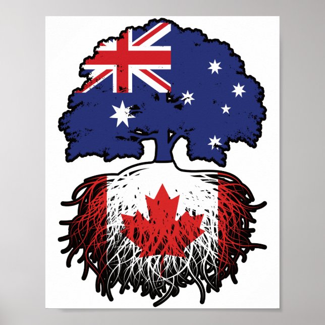 Kanadensiska australiska Australien Träd Roots Poster (Framsidan)