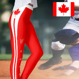 Kanadensiska balkar (mode), kanadensiska Flagga/sp Leggings