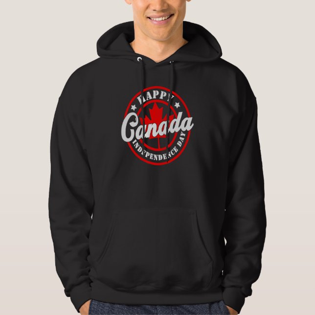 Kanadensiska dagen Firande Lycklig Kanada, dag Map Hoodie (Framsida)