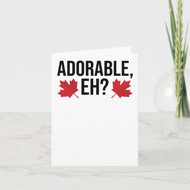 Kanadensiska dagen Maple Löv Canadians Adsible Kort (Framsida)