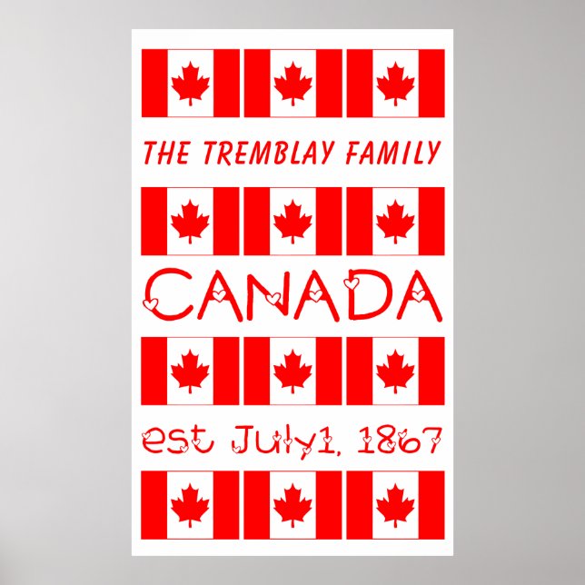 Kanadensiska dagstidningen Red Maple Löv Mönster K Poster (Framsidan)