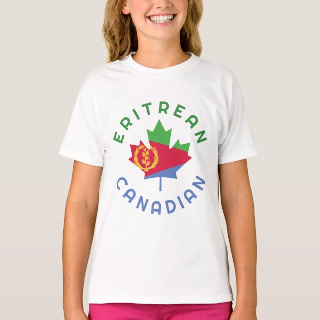 Kanadensiska eritreanska rötter t shirt (Framsida)