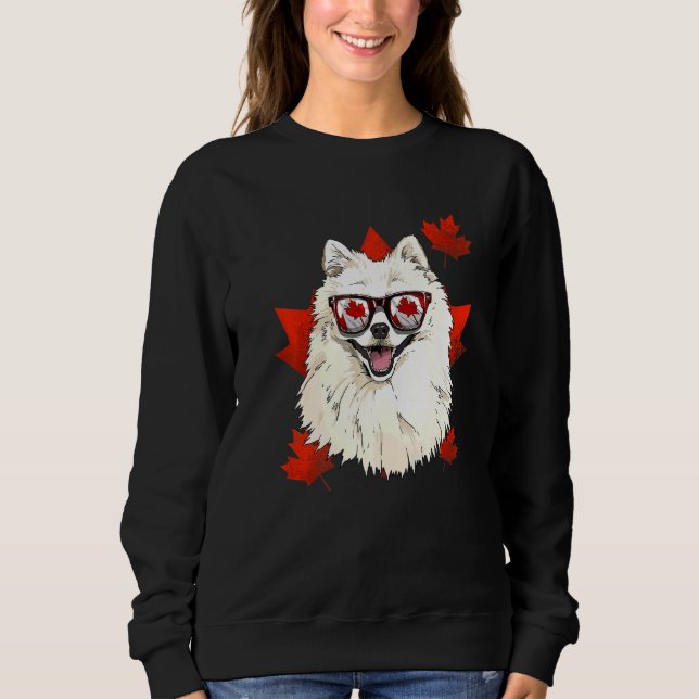 Kanadensiska Eskimo Maple Löv Patriotic Cana T Shirt (Framsida)