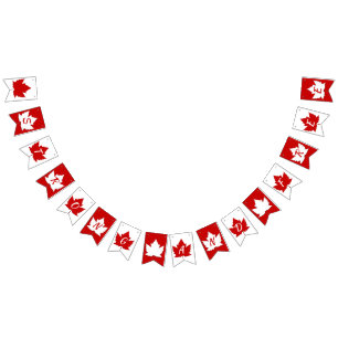 Kanadensiska Flagga Bunting Banners-Dekorationer
