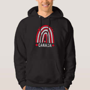 Kanadensiska Flagga Maple Löv Rainbow Kanada Day 2 Hoodie