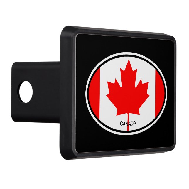 Kanadensiska flagga ovala draglock för bilskylt dragkroksskydd (Höger)