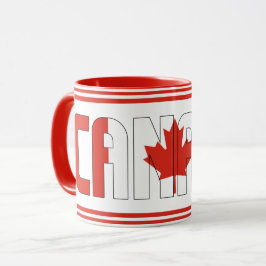 Kanadensiska Flagga Patriotic Coffee Mugg