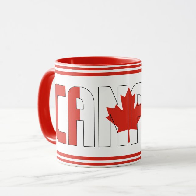 Kanadensiska Flagga Patriotic Coffee Mugg (Framsida vänster)