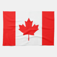 Kanadensiska Flagga Red Maple Löv Kitchen Tow