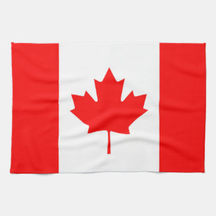 Kanadensiska Flagga Red Maple Löv Kitchen Tow Kökshandduk