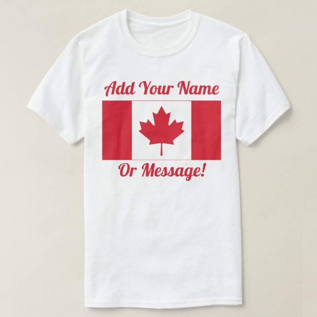 Kanadensiska Flagga T Shirt (Design framsida)