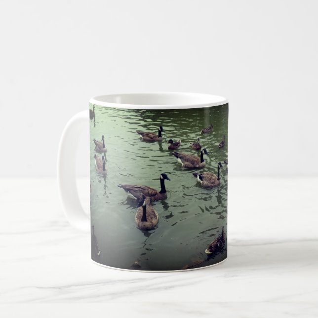 Kanadensiska gäss & Mallard Anka Mugg (Framsida vänster)
