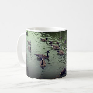 Kanadensiska gäss och Mallard Ankor Mugg