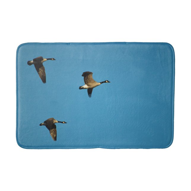Kanadensiska gäss under flygning badrumsmatta (Framsidan)