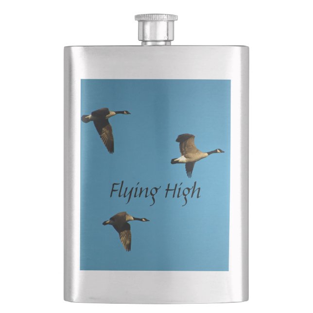 Kanadensiska gäss under flygning fickplunta (Framsidan)