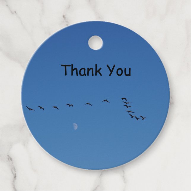 Kanadensiska gäss under flygning gåvor etiketter (Framsida)