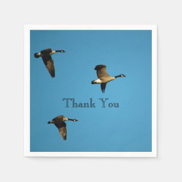 Kanadensiska gäss under flygning pappersservett