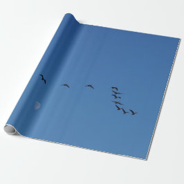 Kanadensiska gäss under flykt presentpapper