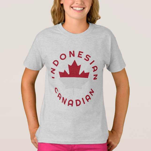 Kanadensiska indonesiska rötter t shirt (Framsida)
