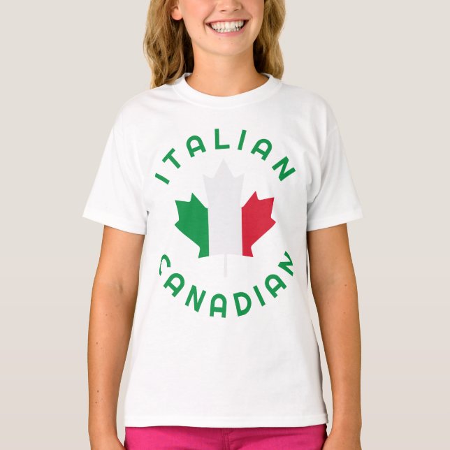 Kanadensiska italienska rötter t shirt (Framsida)
