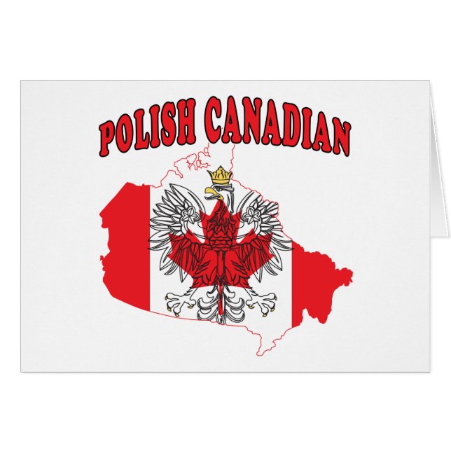 Kanadensiska Kanada Flagga Karta Hälsningskort (Framsidan Horizontal)